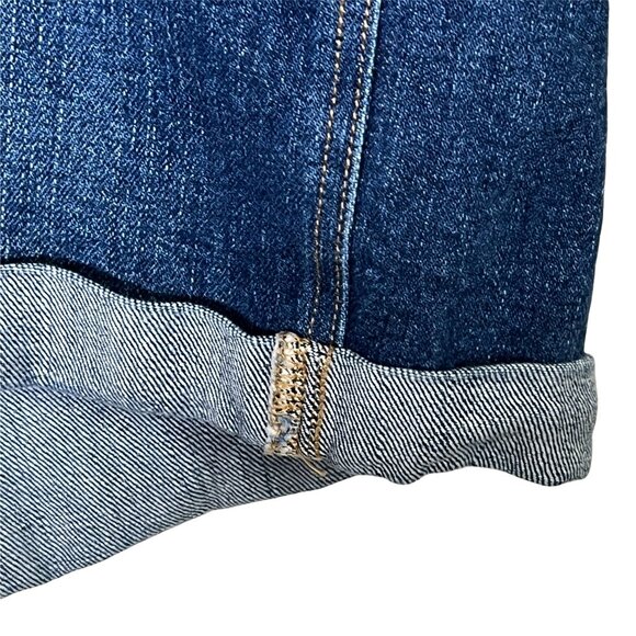 Old Navy Boyfriend Denim Shorts Size 30 Plus Blue Distressed Stretch Jean - Picture 7 of 7